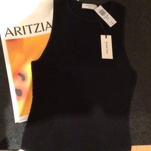 Aritzia Black Sculpt Knit Racer **BRAND NEW W/ TAGS**